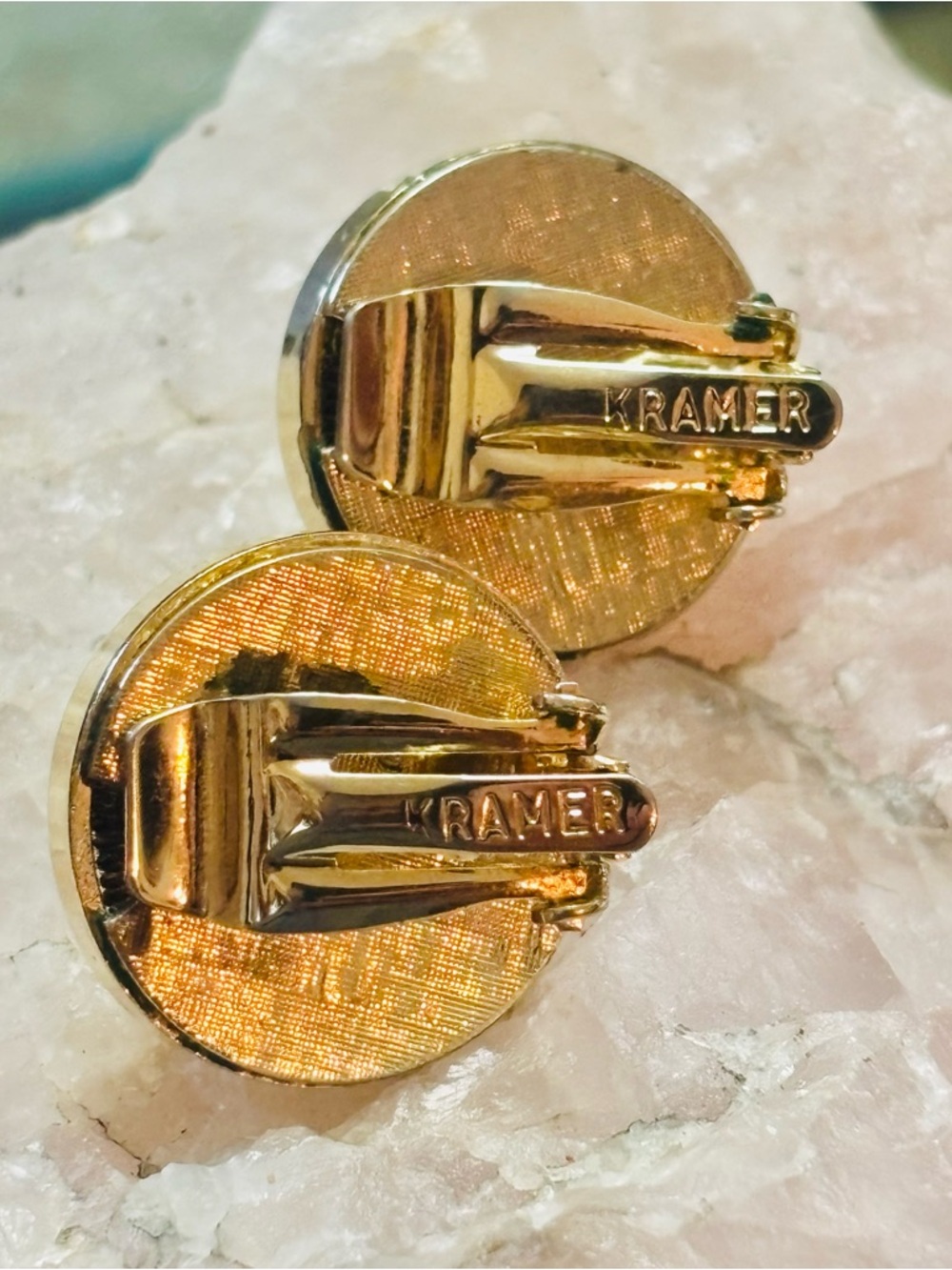 Vintage Kramer Dome Clip On Earrings